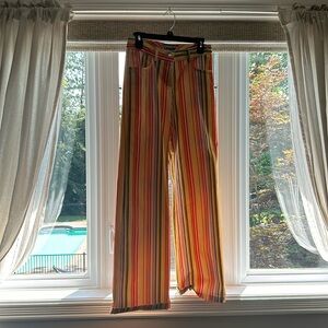 Laagam striped pants. Straight leg with slight flare